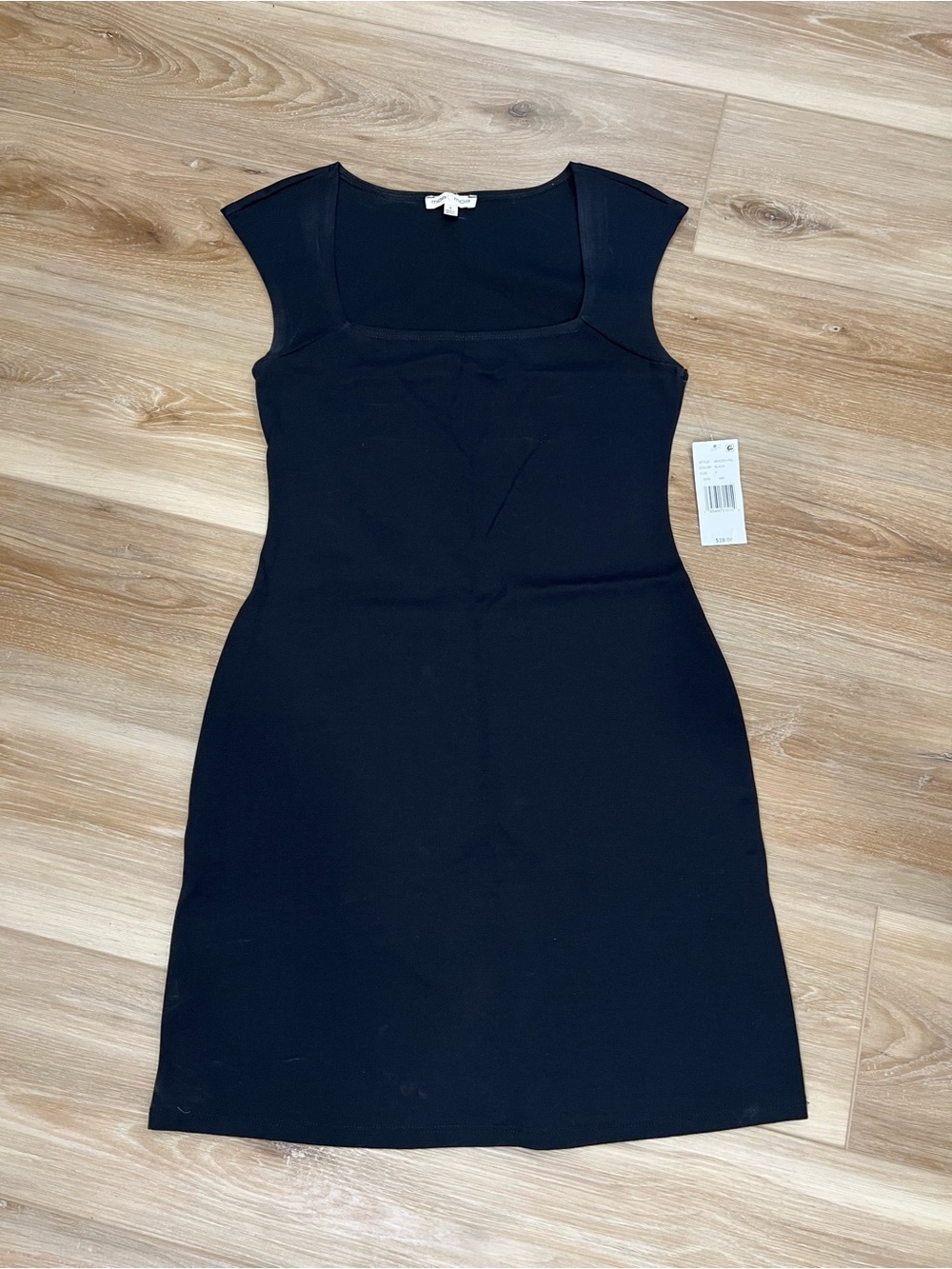 Classic Black Cap-Sleeve Sheath Dress Size Small